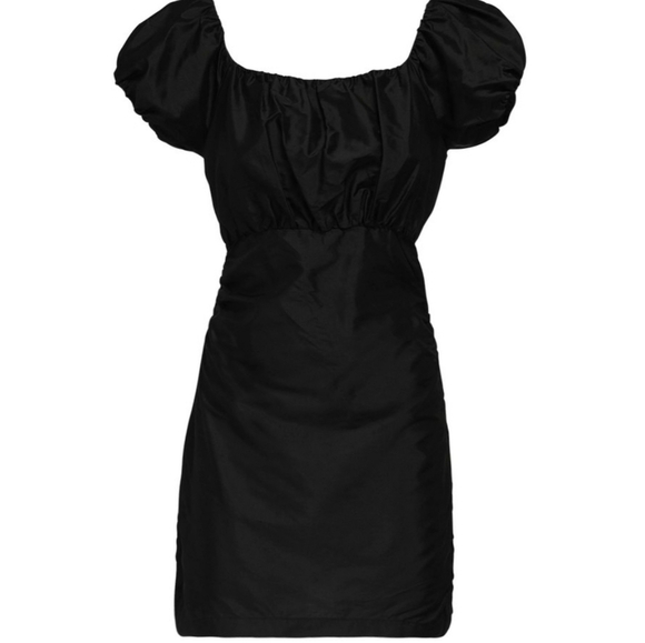 Revolve Superdown Off The Shoulder Black Cotton Mini Dress Size Small - Picture 2 of 10